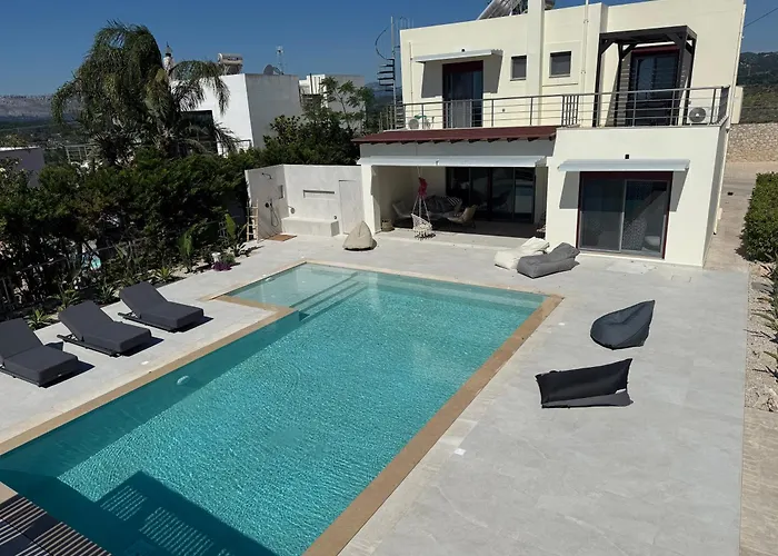 Chrysa Rhodes With Heated Pool Villa